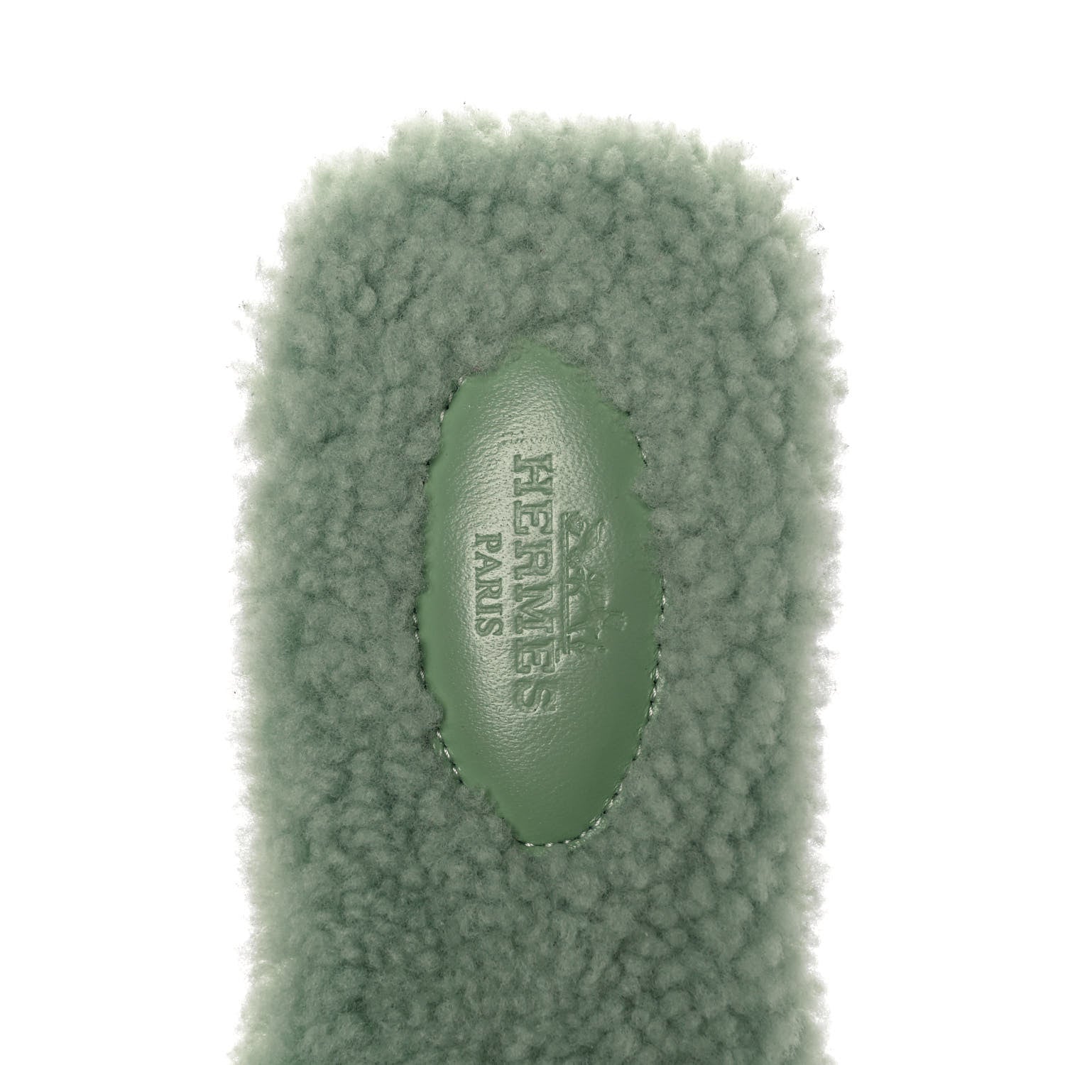 Hermes Woolskin Oran Sandals 39 Vert D’Eau 7 of 7