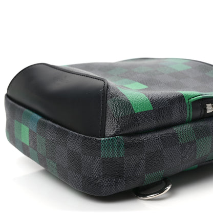 Louis Vuitton Damier Graphite Pixel Avenue Sling Backpack Vert 8 of 9