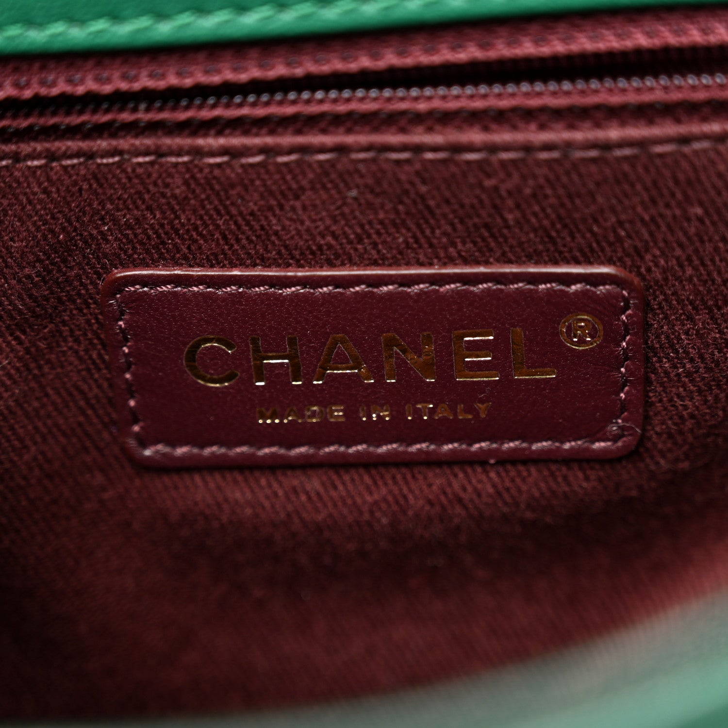Chanel Shiny Sheepskin Quilted Mini Trapezio Flap Green 6 of 11