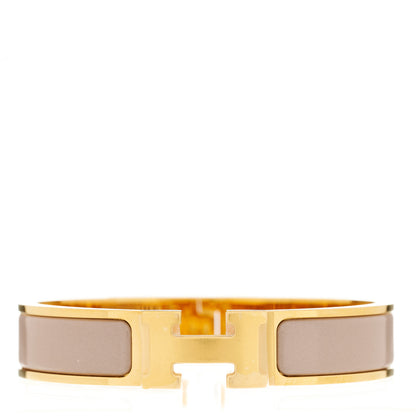 Hermes Enamel Narrow Clic Clac H Bracelet PM Marron Glace 1 of 5