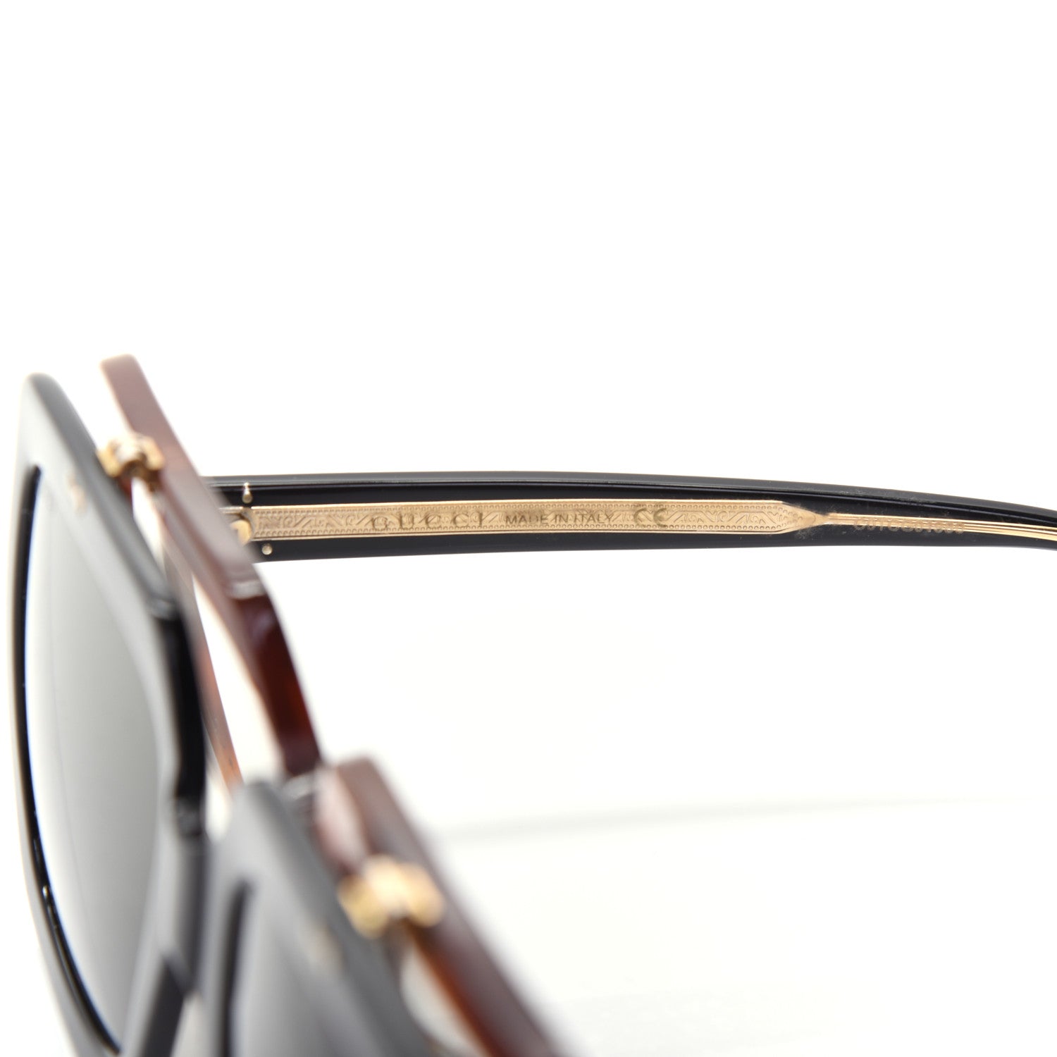Gucci Acetate Oversized Flip Up Sunglasses GG0088S Tortoise Black 6 of 12