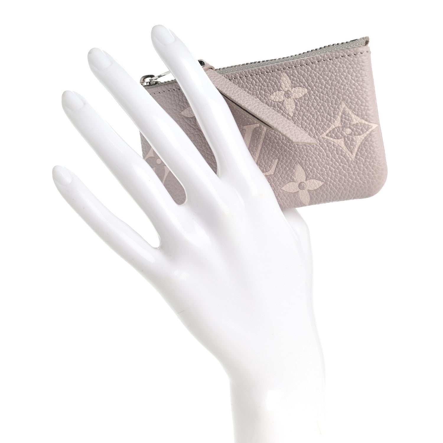 Louis Vuitton Empreinte Monogram Giant Key Pouch Brume Gray White Quartz 2 of 8