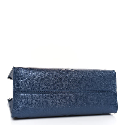 Louis Vuitton Metallic Empreinte Monogram Giant Onthego PM Navy Nacre 4 of 9