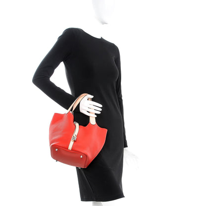 Hermes Taurillon Clemence Swift Picotin Lock 22 MM Rouge Tomate Rose Eglantine 2 of 10