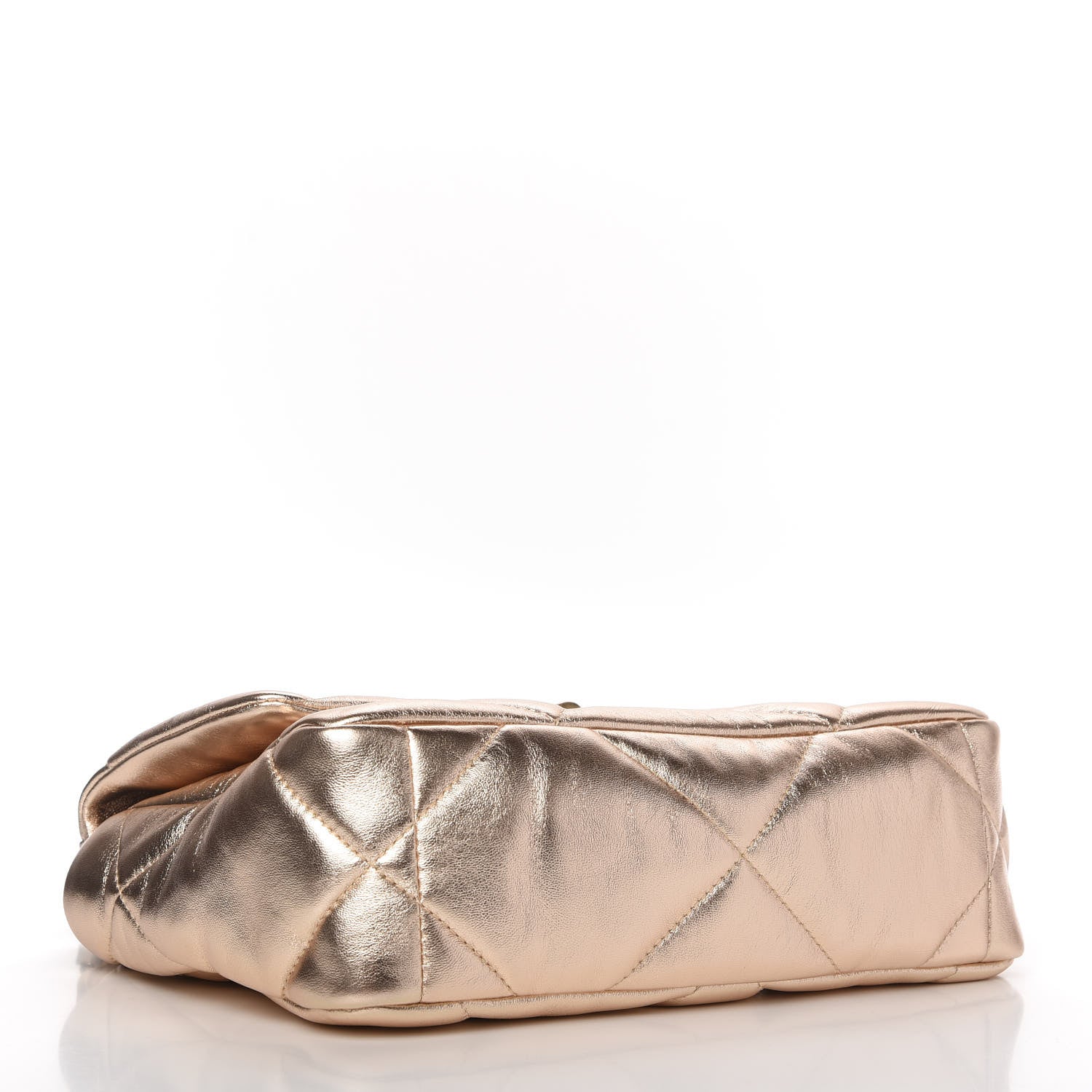 Chanel Metallic Lambskin Quilted Medium Chanel 19 Flap Gold 4 of 12