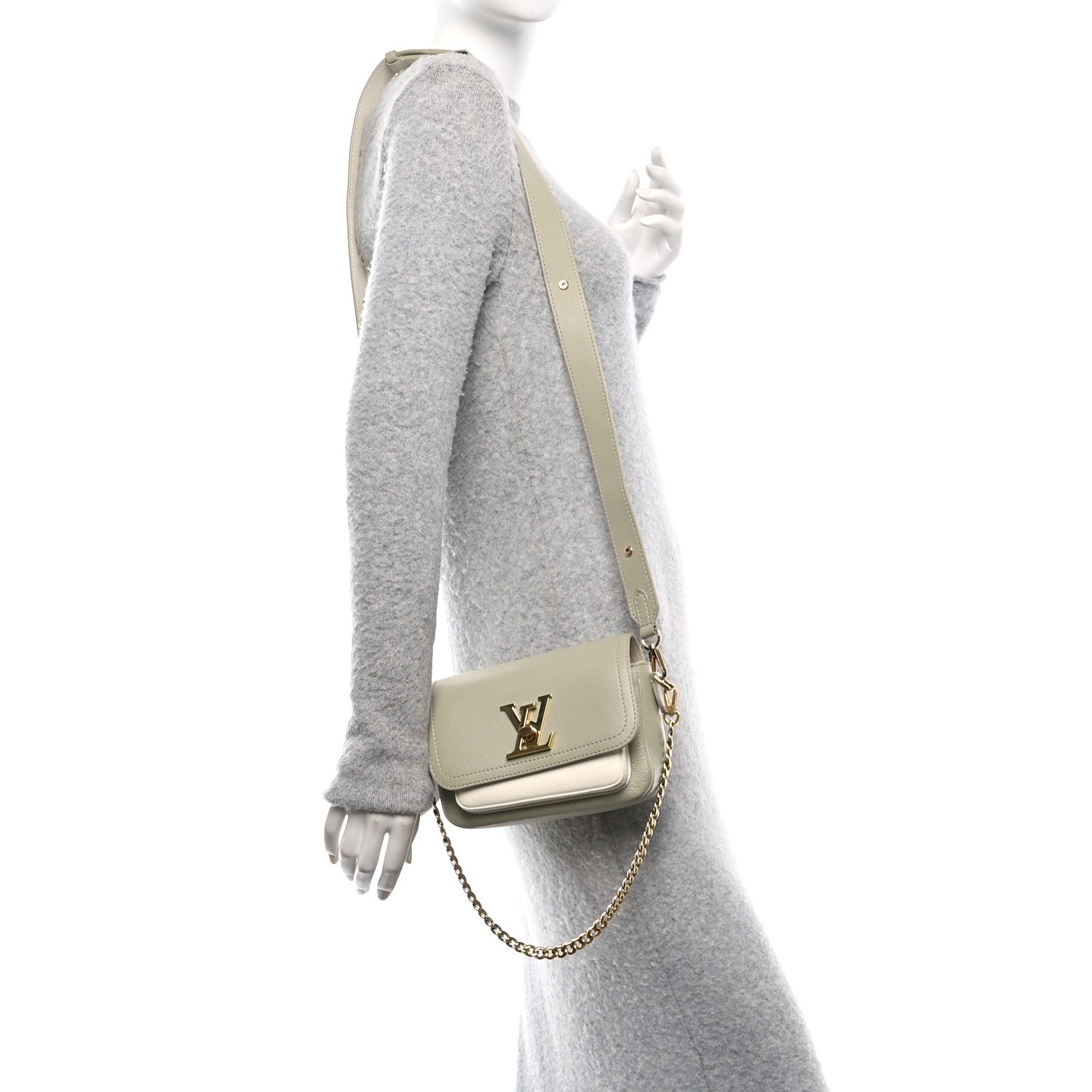 Louis Vuitton Grained Calfskin Lockme Tender Asnieres Green 2 of 13