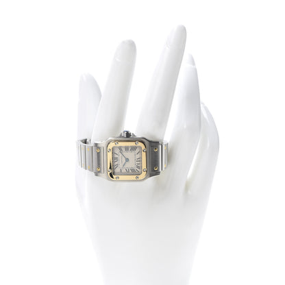 Cartier Stainless Steel 18K Yellow Gold 24mm Santos De Cartier Galbee Quartz Watch 2 of 7