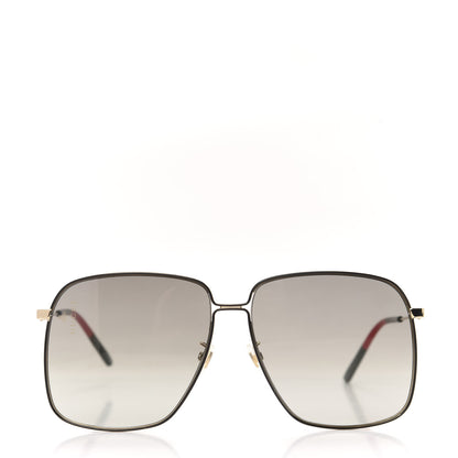 Gucci Rectangular Frame Interlocking G Sunglasses GG0394S Green Red 2 of 8