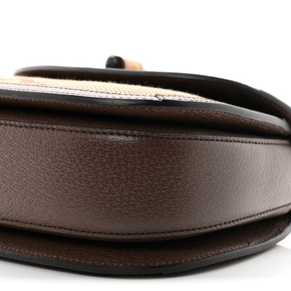 Gucci Monogram Jumbo GG Textured Dollar Calfskin Web Small Bamboo 1947 Top Handle Bag Camel Ebony New Acero 10 of 10