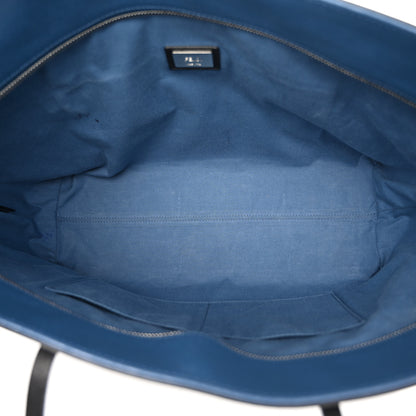 Fendi Vitello Elite Cuoio Monster Buggies Medium Roll Tote Black Multicolor Blue Cobalto 5 of 11