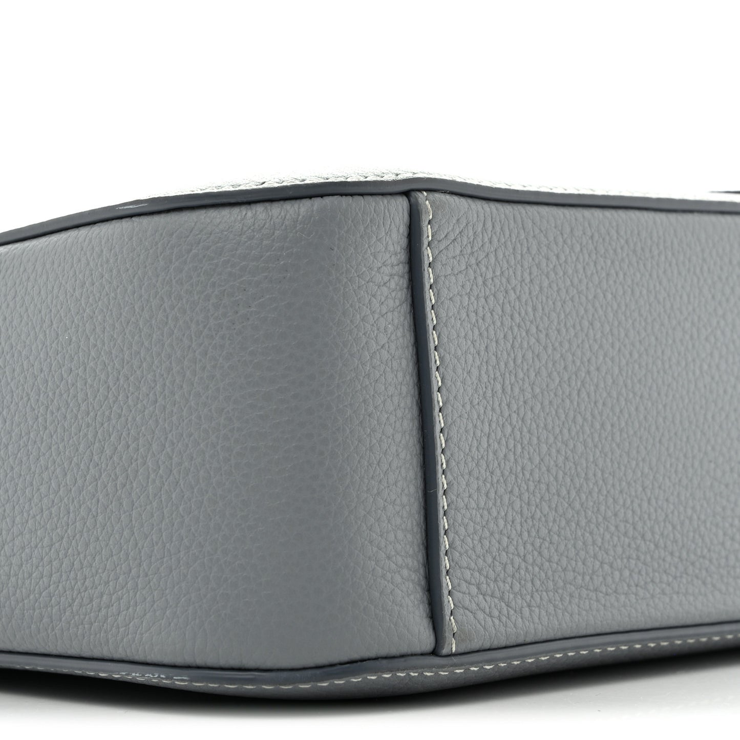 Grained Calfskin Large Saddle Messenger Bag Deep Grey