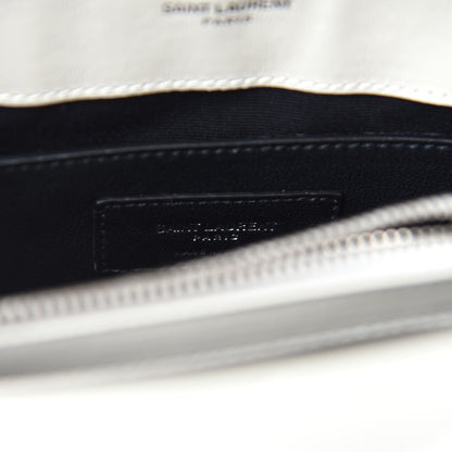 Saint Laurent Calfskin Y Quilted Monogram Small Loulou Chain Satchel Ivory 8 of 11