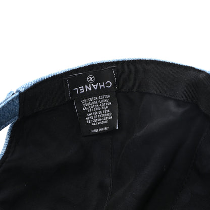 Chanel Denim CC Cap Hat Blue 8 of 8