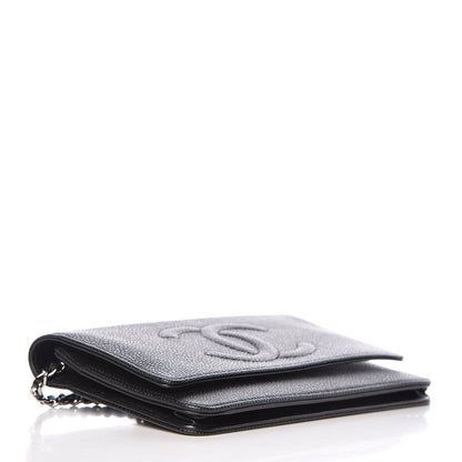 Chanel Caviar Timeless CC Wallet On Chain WOC Black 4 of 8