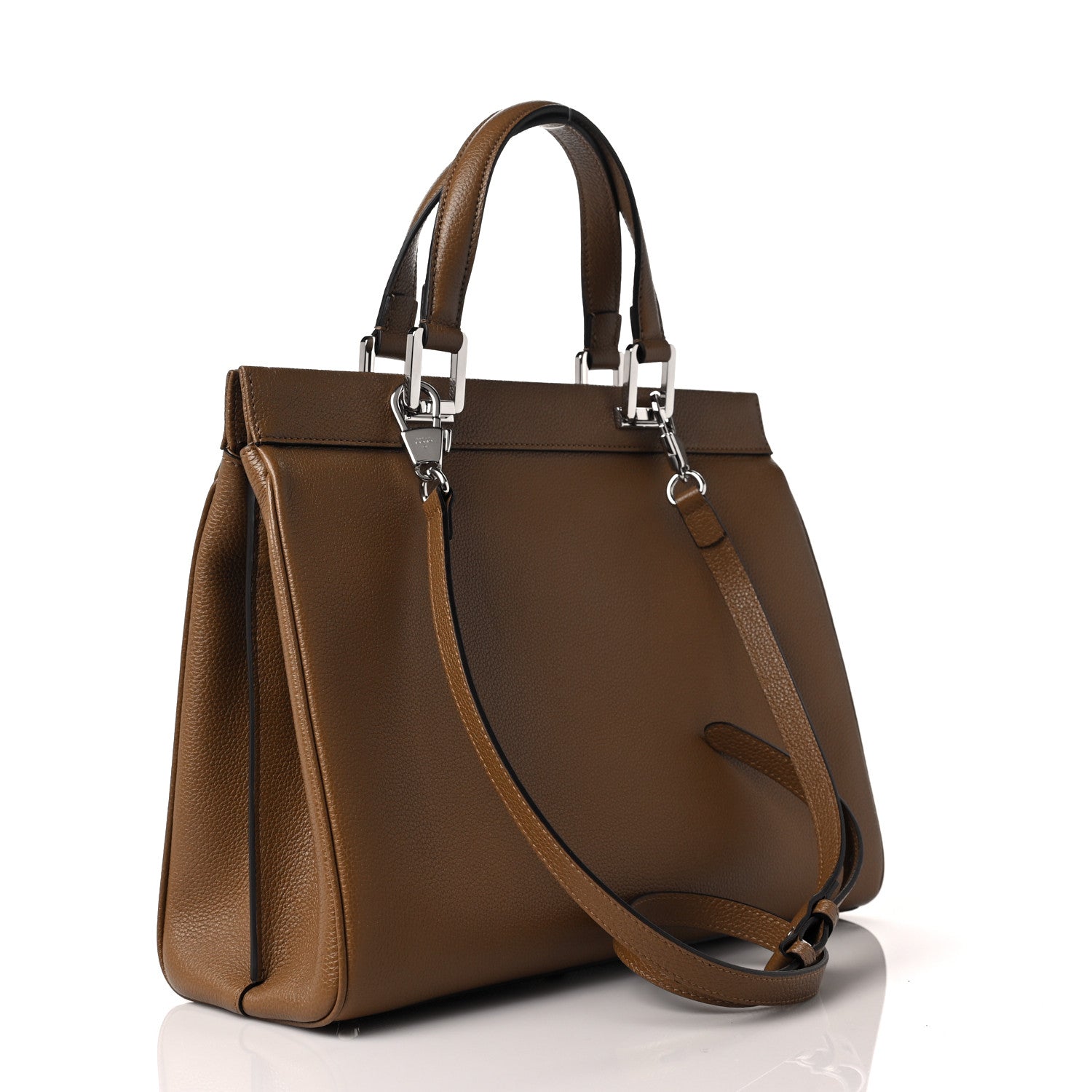 Gucci Grainy Calfskin Medium Zumi Top Handle Bag Friky Taupe 3 of 9
