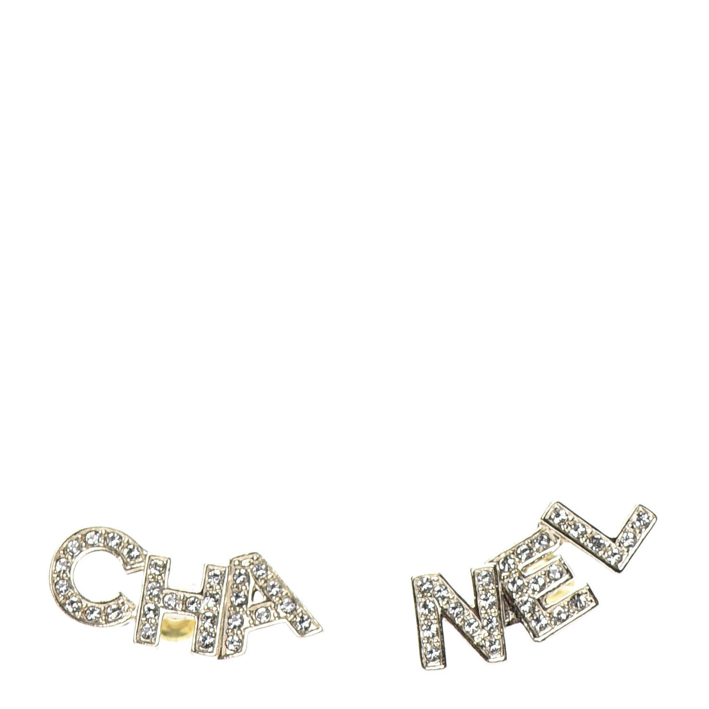 Crystal Pearl Signature Stud Earrings Gold
