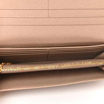 Prada Saffiano Metal Continental Flap Wallet Cammeo 6 of 7