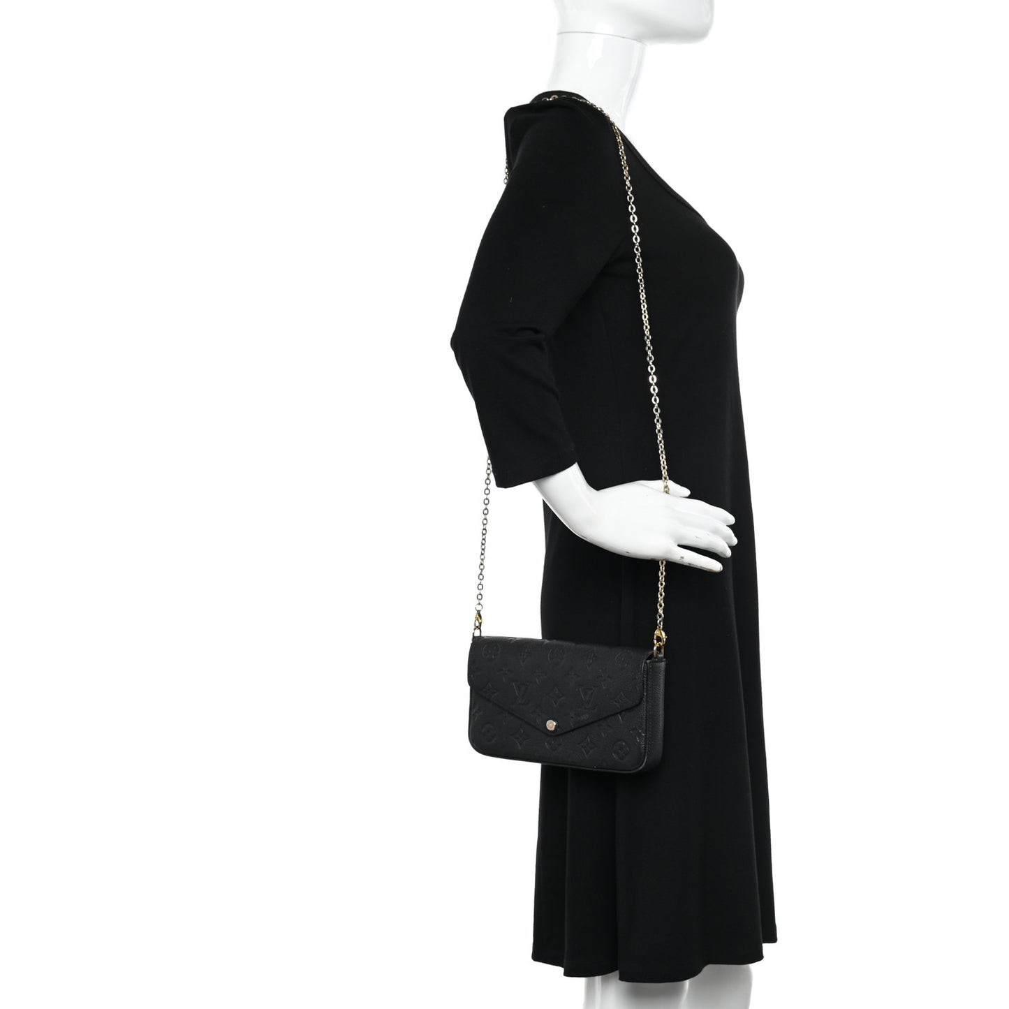 Empreinte Pochette Felicie Chain Wallet Black