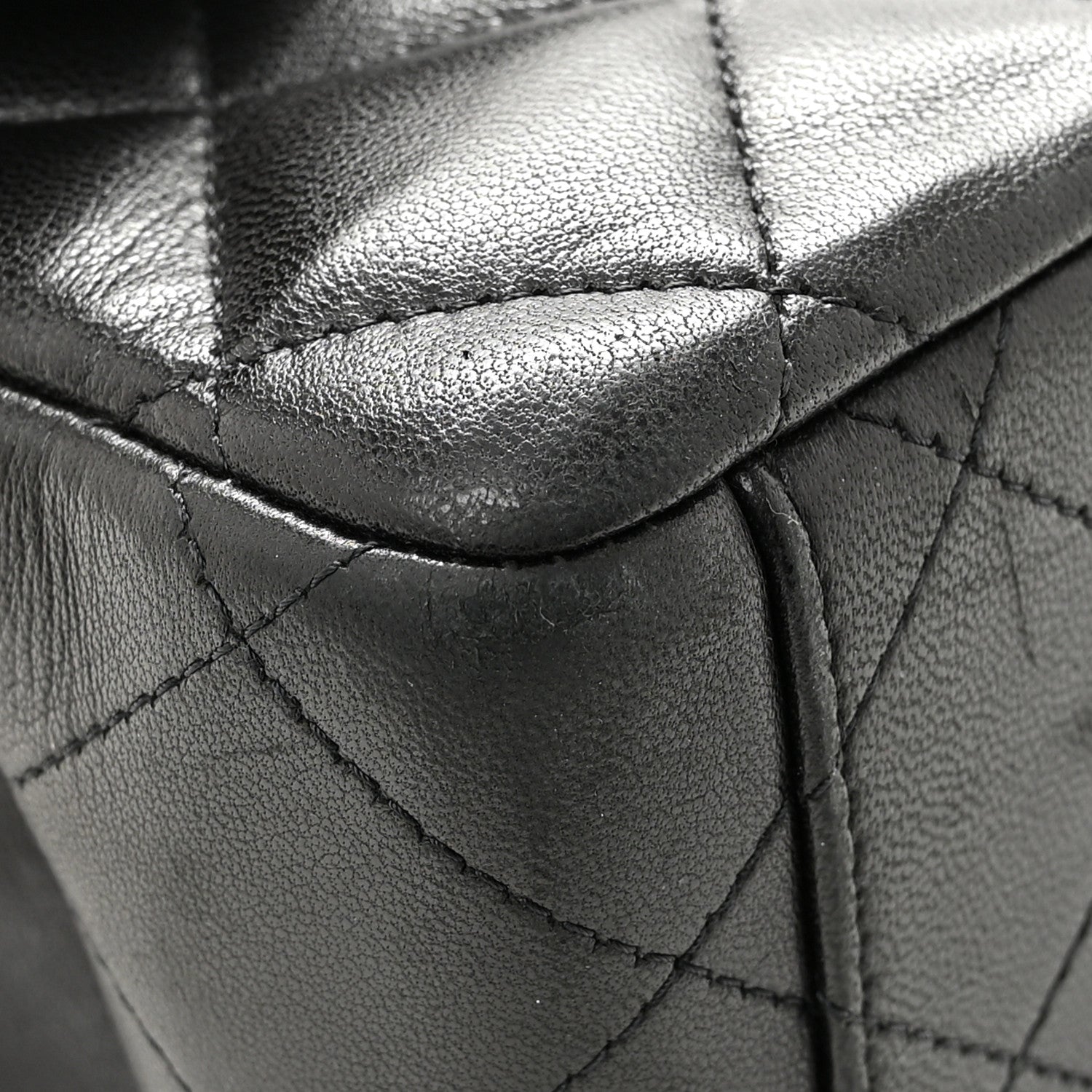 Chanel Lambskin Quilted Maxi Double Flap Black 12 of 13
