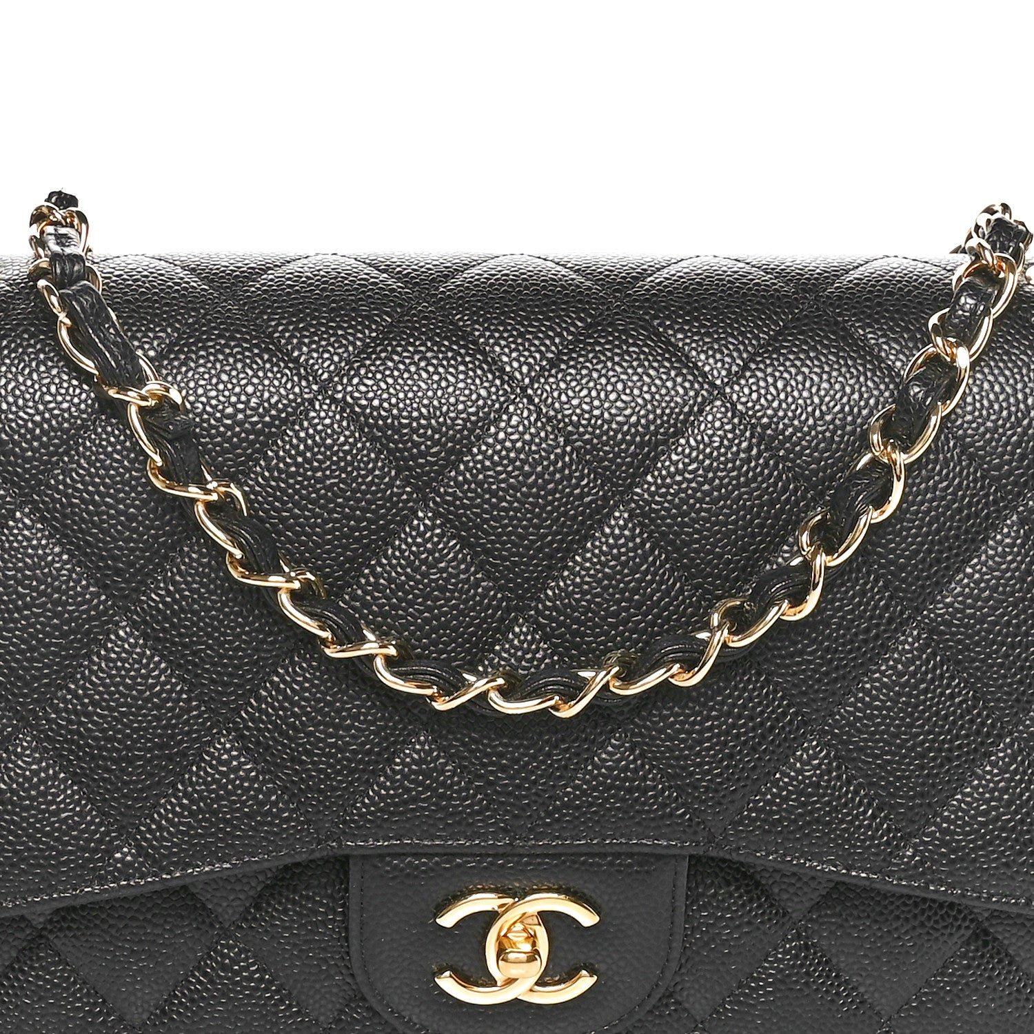 Chanel Caviar Quilted Jumbo Double Flap Black 9 of 11
