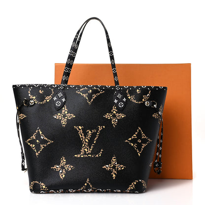 Louis Vuitton Monogram Giant Jungle Neverfull MM Black 9 of 9