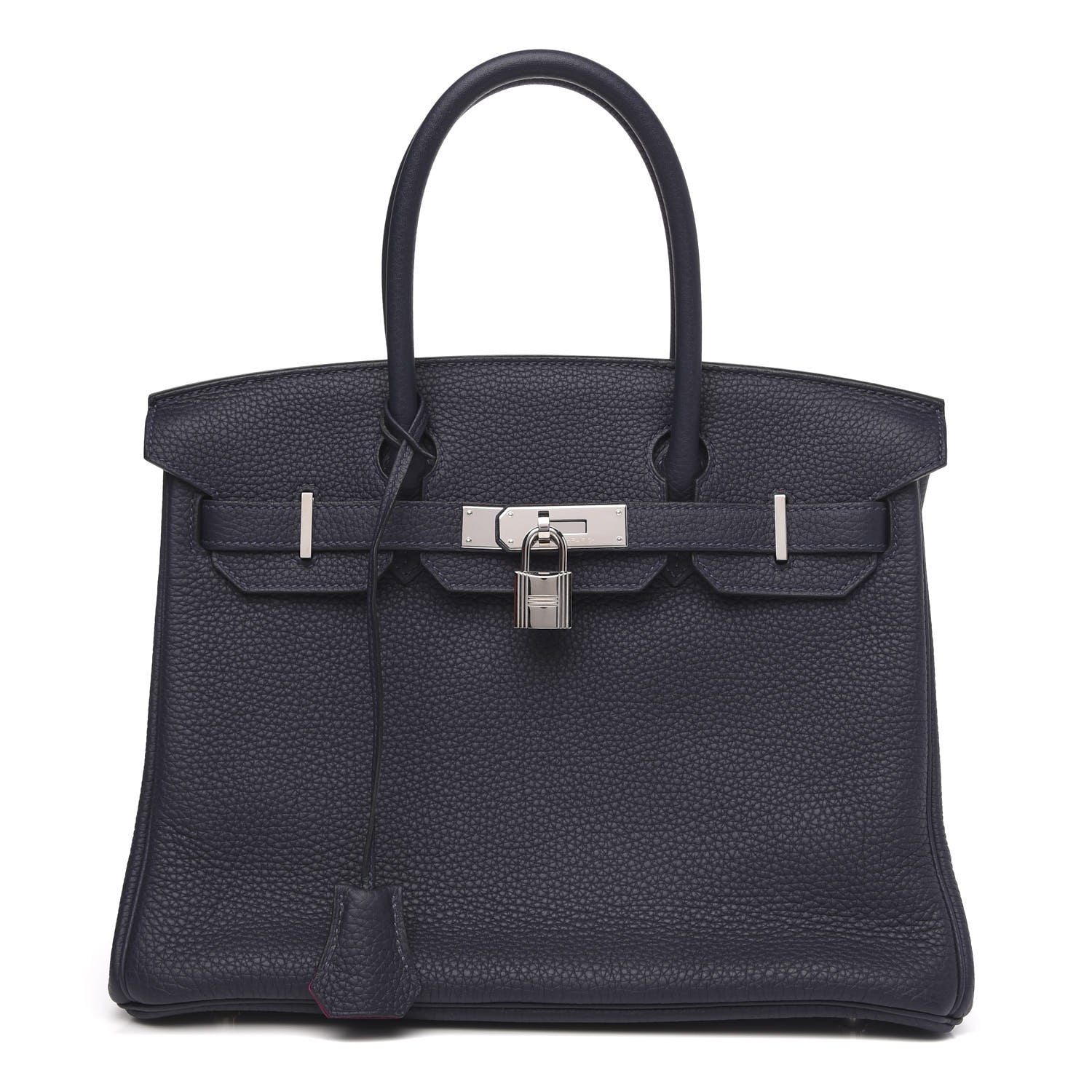Hermes Togo Birkin Verso 30 Bleu Nuit Rose Pourpre 1 of 10