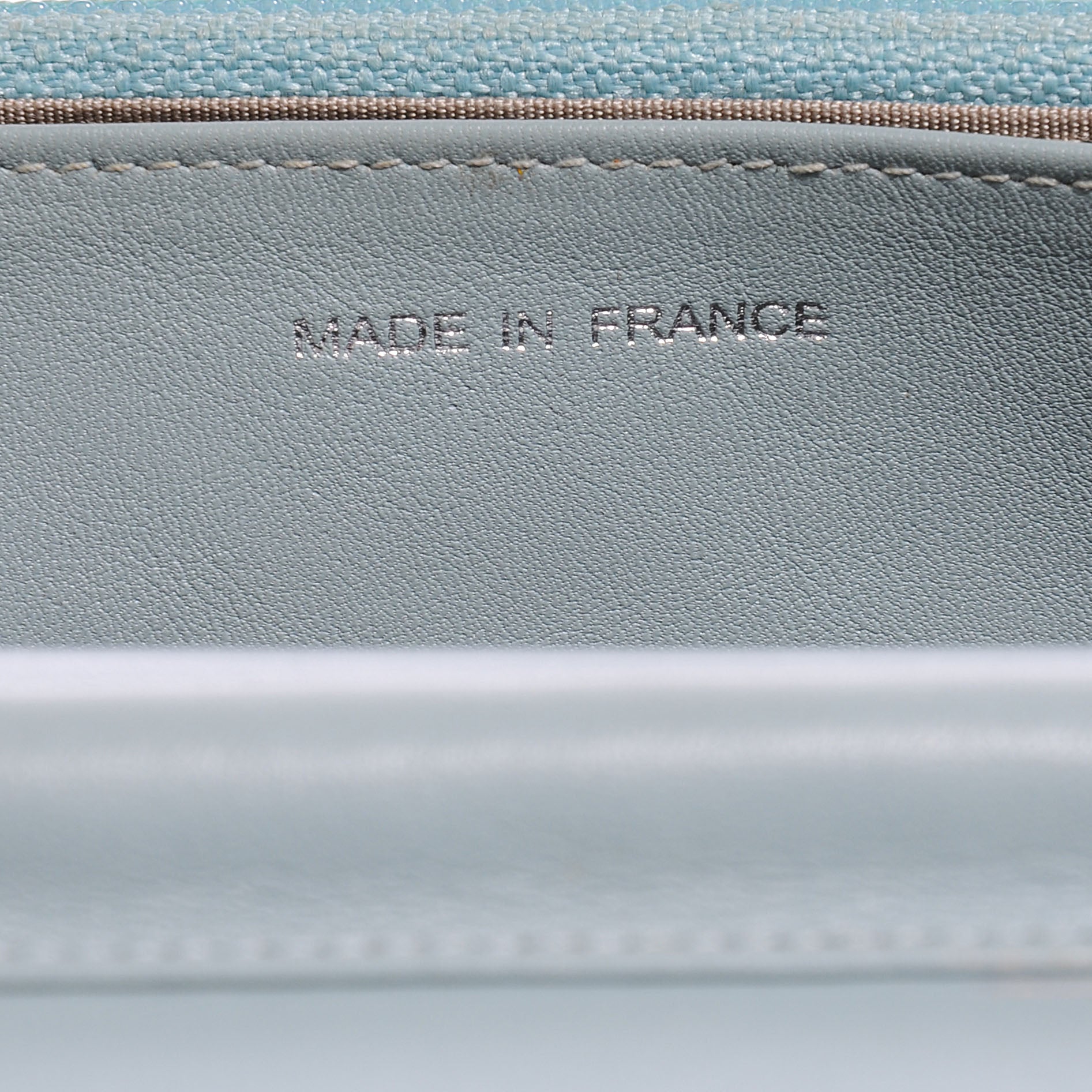 Chanel Caviar Sevruga Wallet on Chain WOC Light Blue 8 of 9