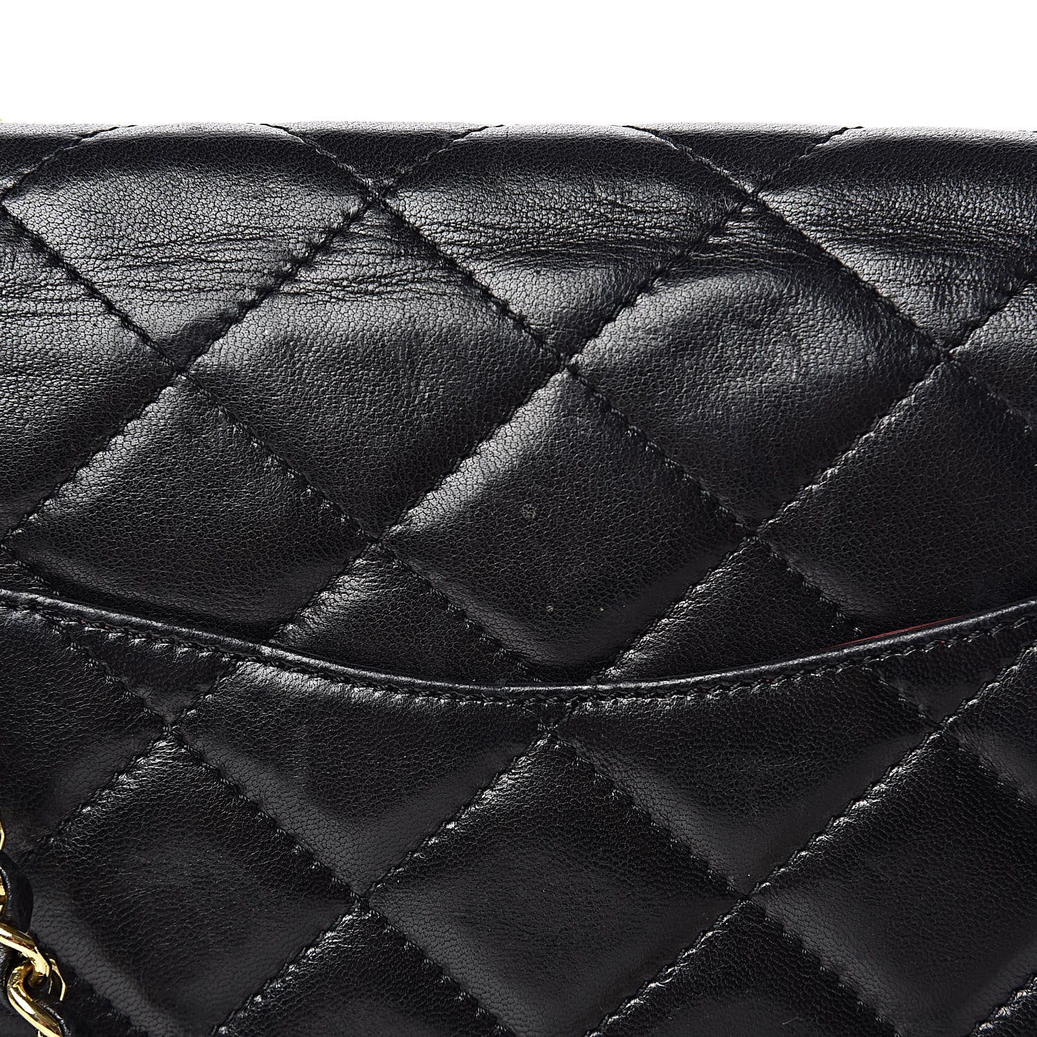 Chanel Lambskin Quilted Medium Double Flap Bag Black 12 of 17