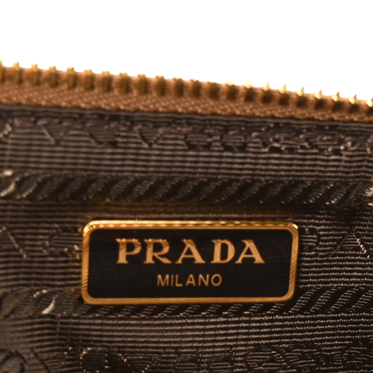 Prada Re-Nylon Tessuto Impuntu Quilted Re-Edition 1995 Chaine Pouch Brandy 5 of 11