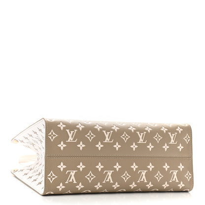 Louis Vuitton Empreinte Monogram Spring In The City Onthego MM Kaki Beige Cream 4 of 9