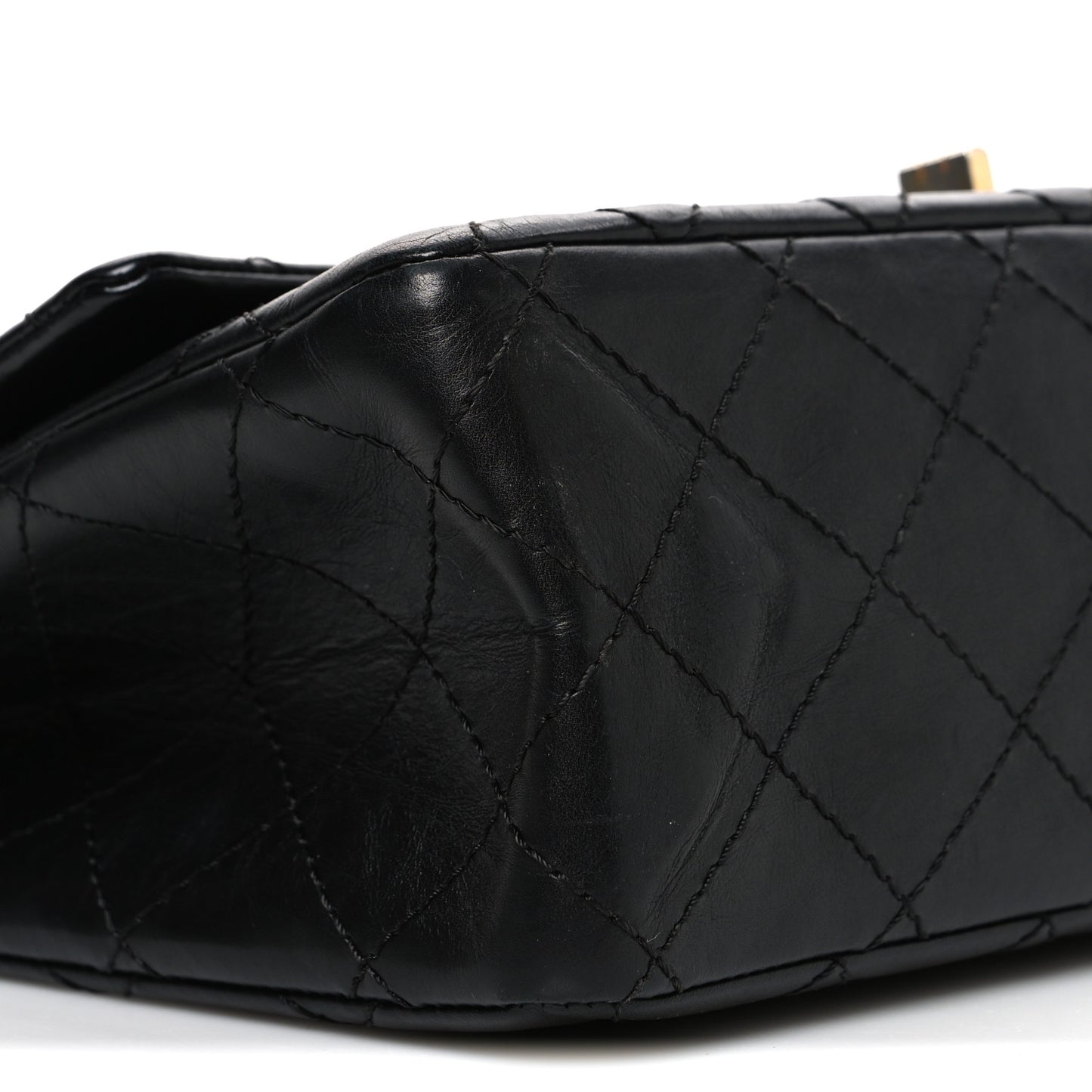 Aged Calfskin Quilted 2.55 Reissue 226 Flap Black
