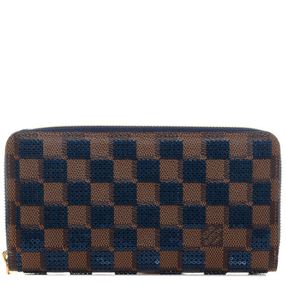 Louis Vuitton Damier Paillettes Zippy Wallet Blue 1 of 7