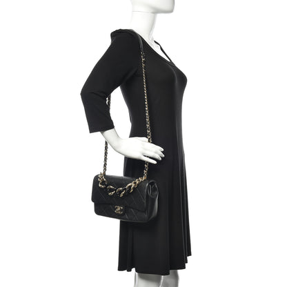Chanel Lambskin Quilted Resin Bi-Color Chain Flap Bag Black 2 of 13