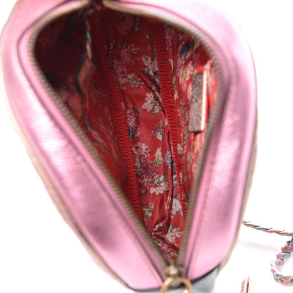 Gucci Laminated Nappa Trapuntata Mini Zumi Dome Shoulder Bag Rosa Lago Rame 7 of 9