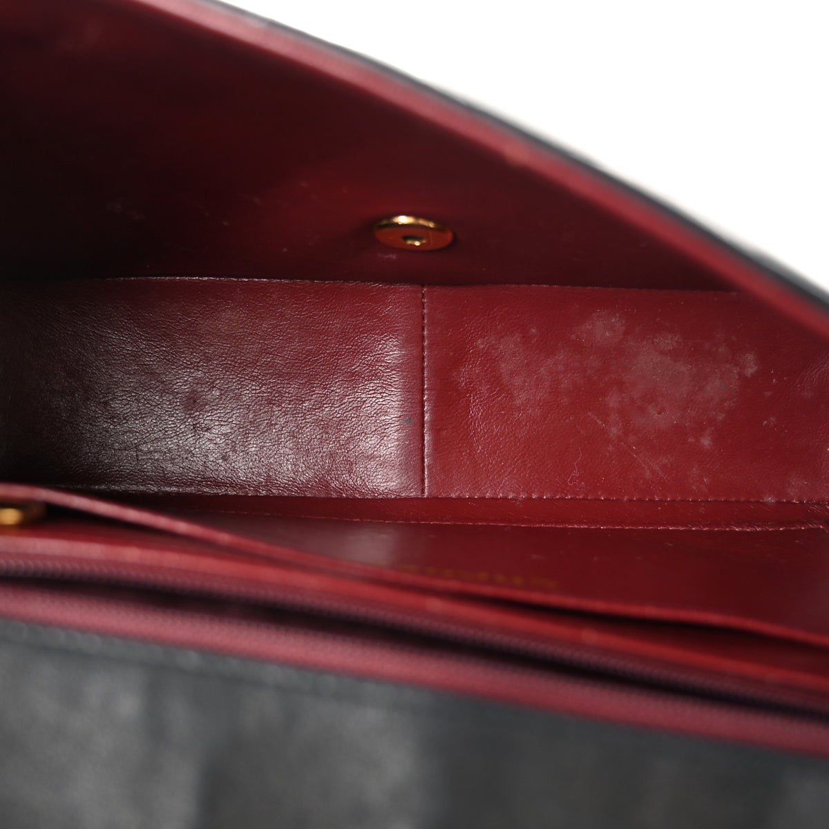Lambskin Medium Single Flap Black
