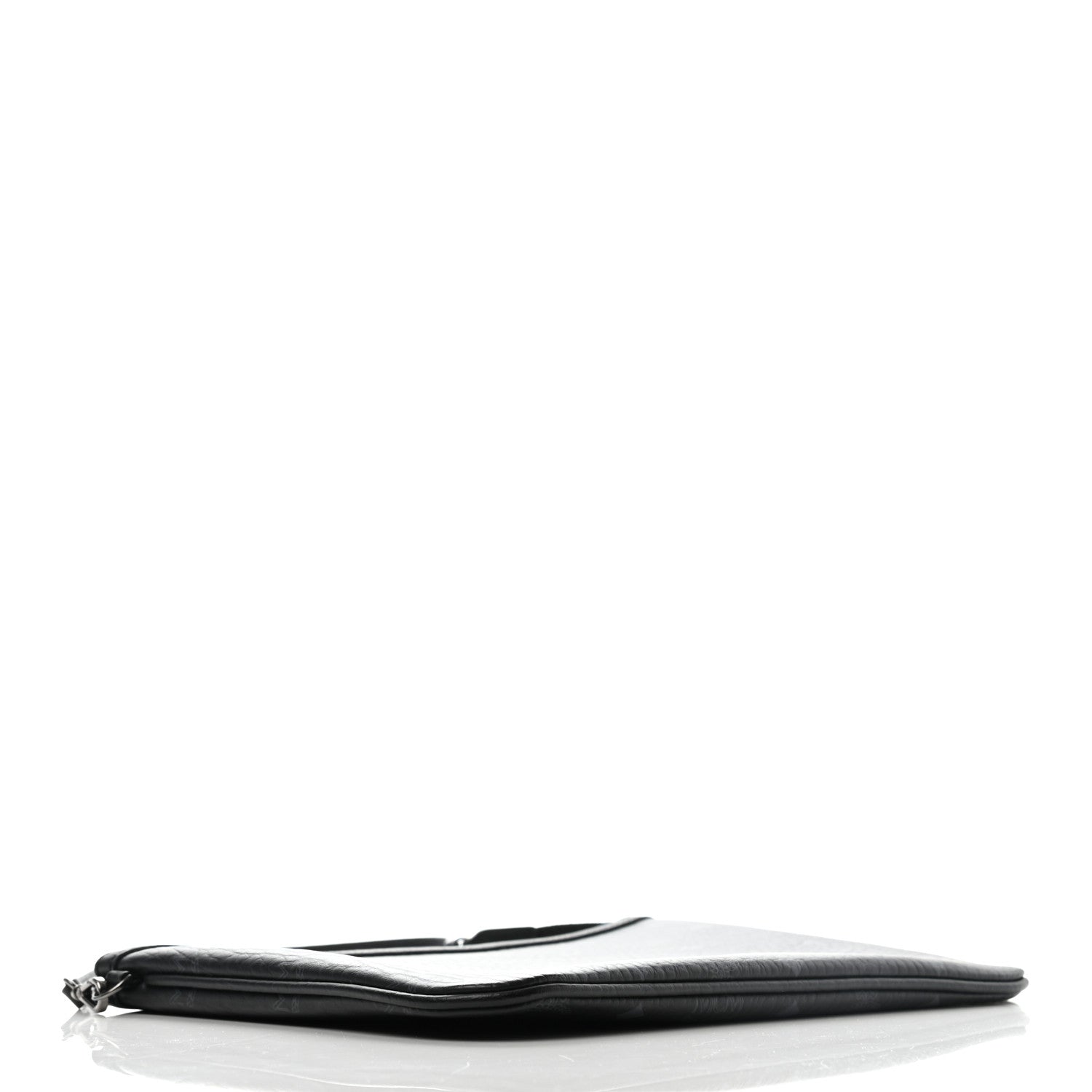 MCM Visetos Liz Shopper Tote Pouch Black 4 of 5