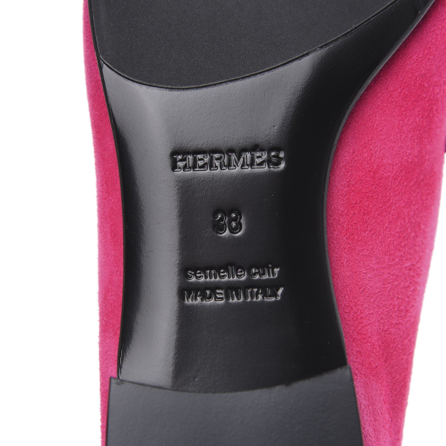 Hermes Suede Goatskin Paris Loafers 38 Rose Fuchsia 7 of 8