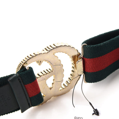 Gucci Canvas Torchon Double G Web Belt 100 40 Verde 3 of 4