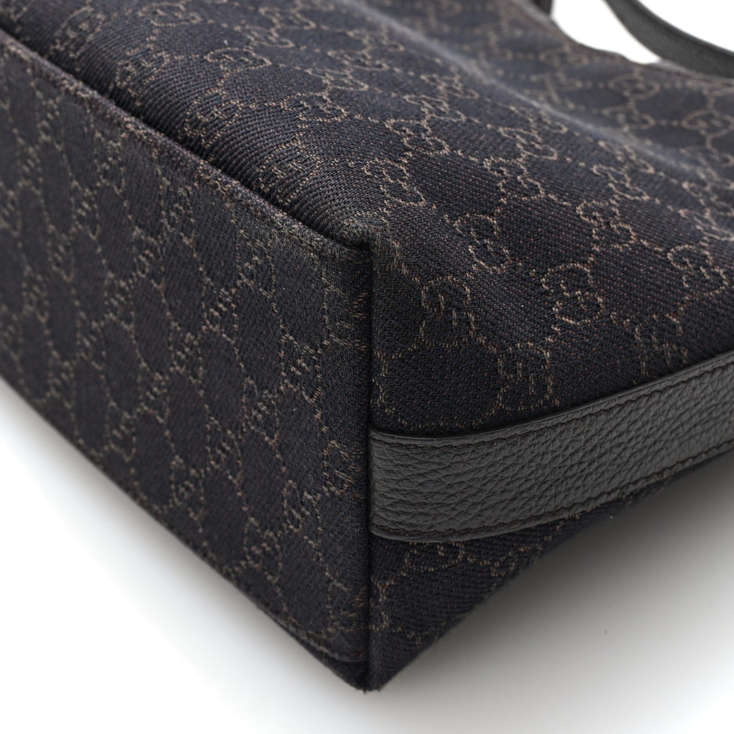 Gucci Denim Monogram Hobo Dark Brown 9 of 9
