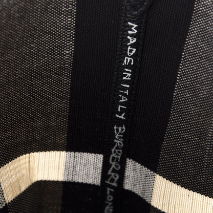 Burberry Coated Canvas Mega Check Medium Doodle Tote Black White 8 of 9
