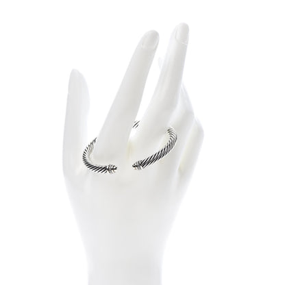 David Yurman Sterling Silver Diamond 5mm Cable Classics Dome Bracelet 2 of 5