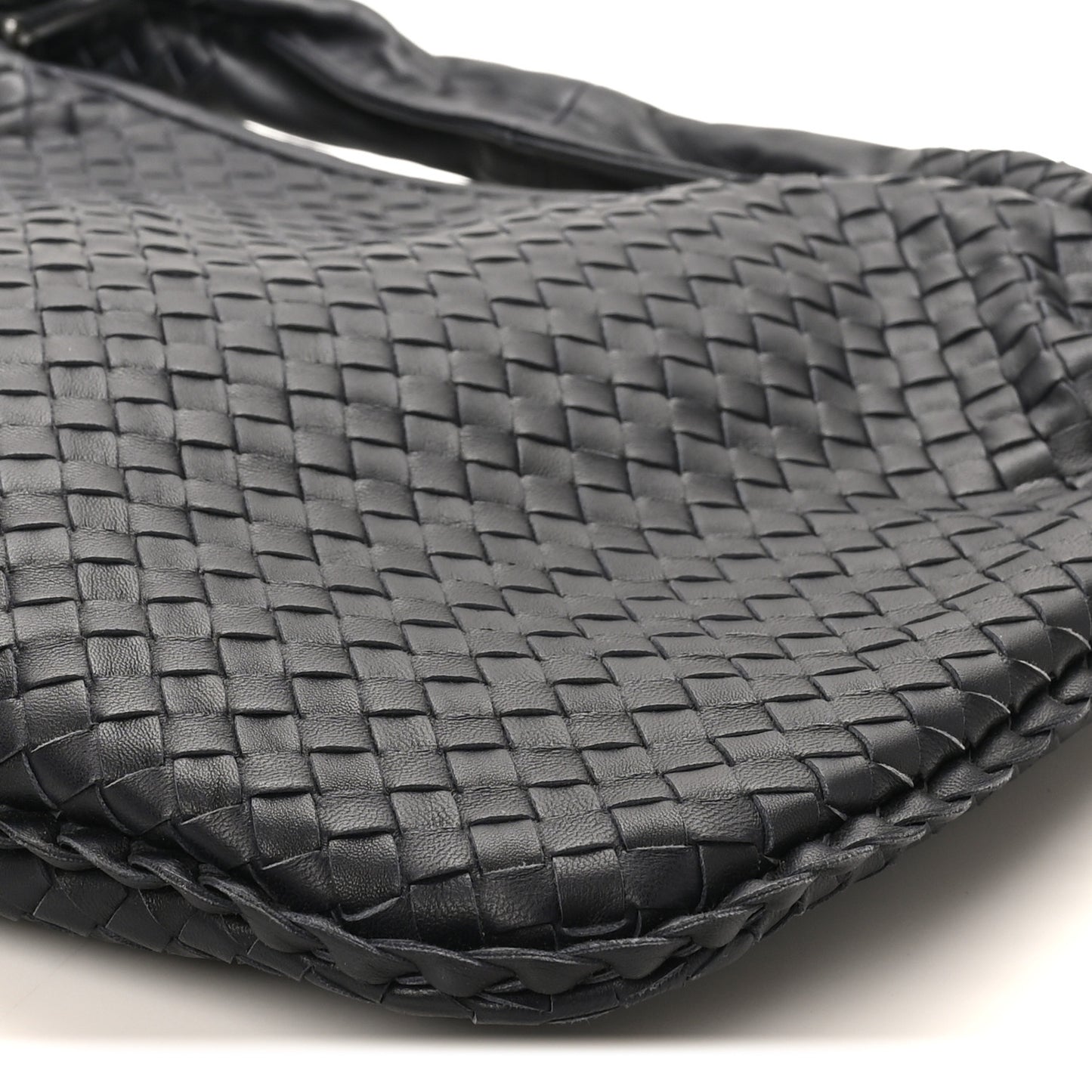 Nappa Intrecciato Large Veneta Hobo Black