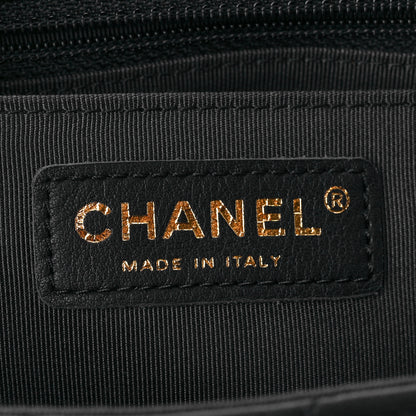 Chanel Calfskin Chevron Quilted Medium Statement Flap Black 7 of 11