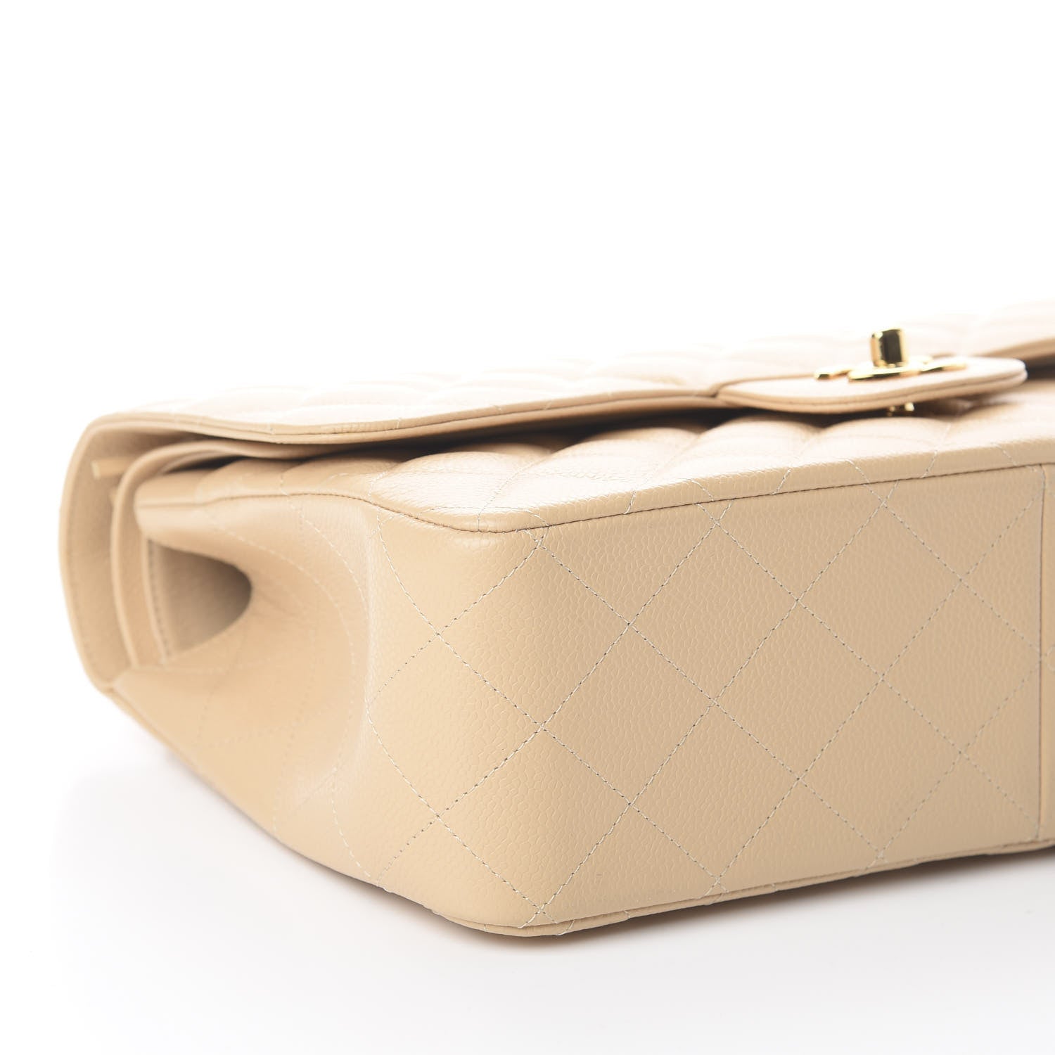Chanel Caviar Quilted Jumbo Double Flap Beige Clair 5 of 9