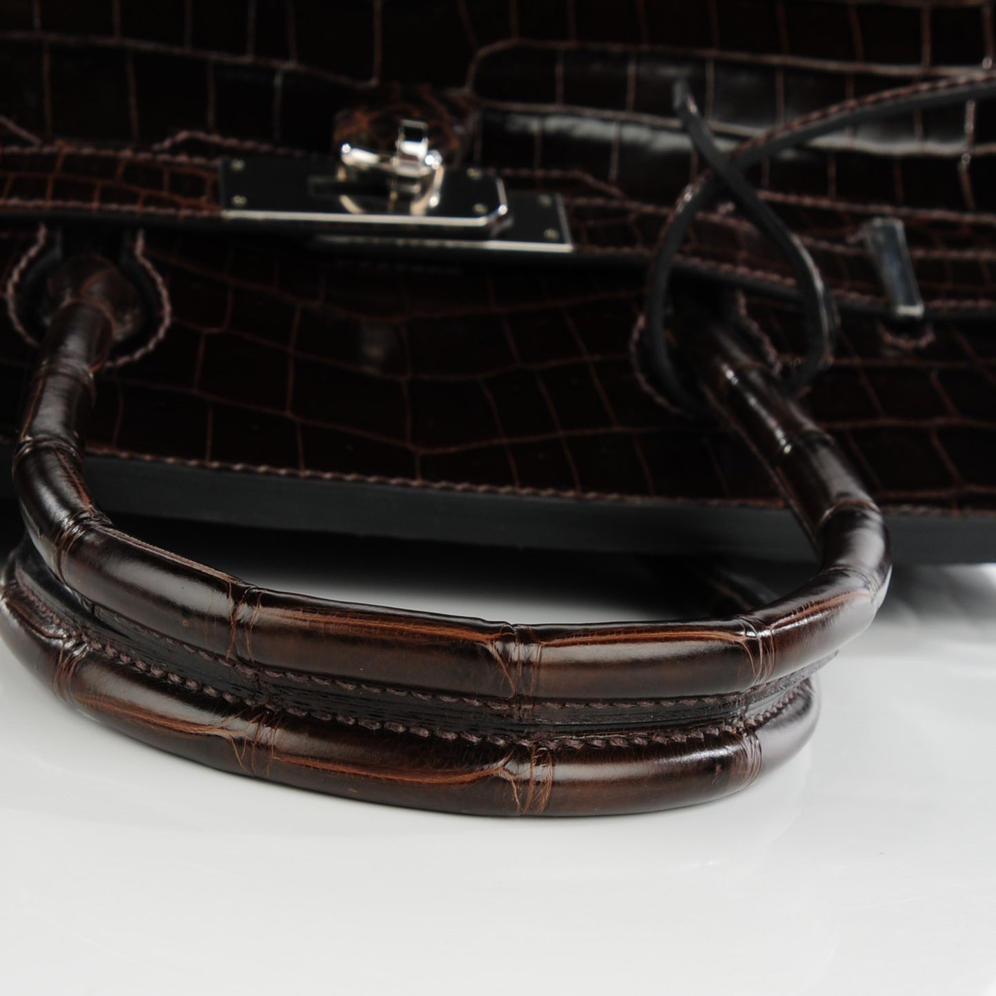 Shiny Niloticus Crocodile Birkin 30 Havane