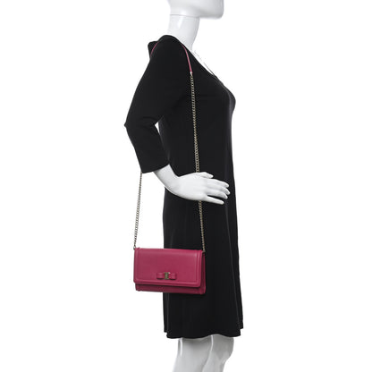 Salvatore Ferragamo Hammered Calfskin Vara Bow Minibag Pink 2 of 9