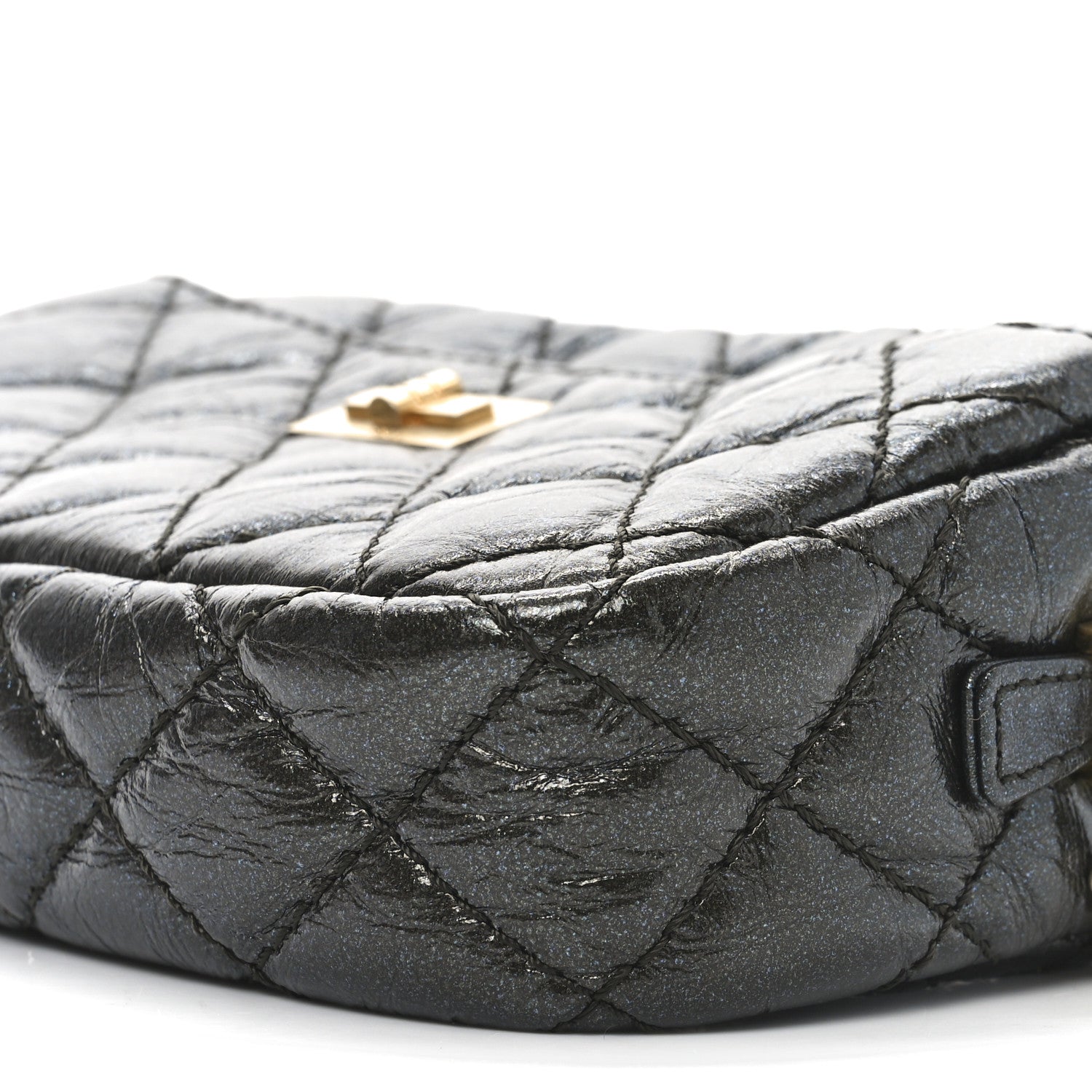 Chanel Metallic Aged Calfskin Quilted Mini Reissue Camera Case Ruthenium 10 of 11