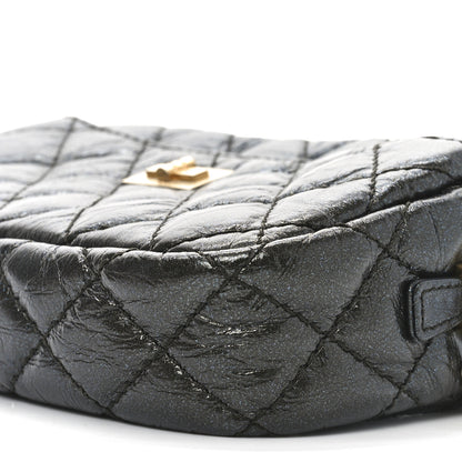 Chanel Metallic Aged Calfskin Quilted Mini Reissue Camera Case Ruthenium 10 of 11