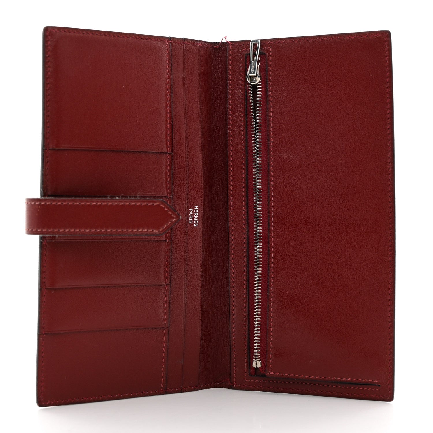 Hermes Box Bearn Gusset Wallet Rouge H 5 of 11