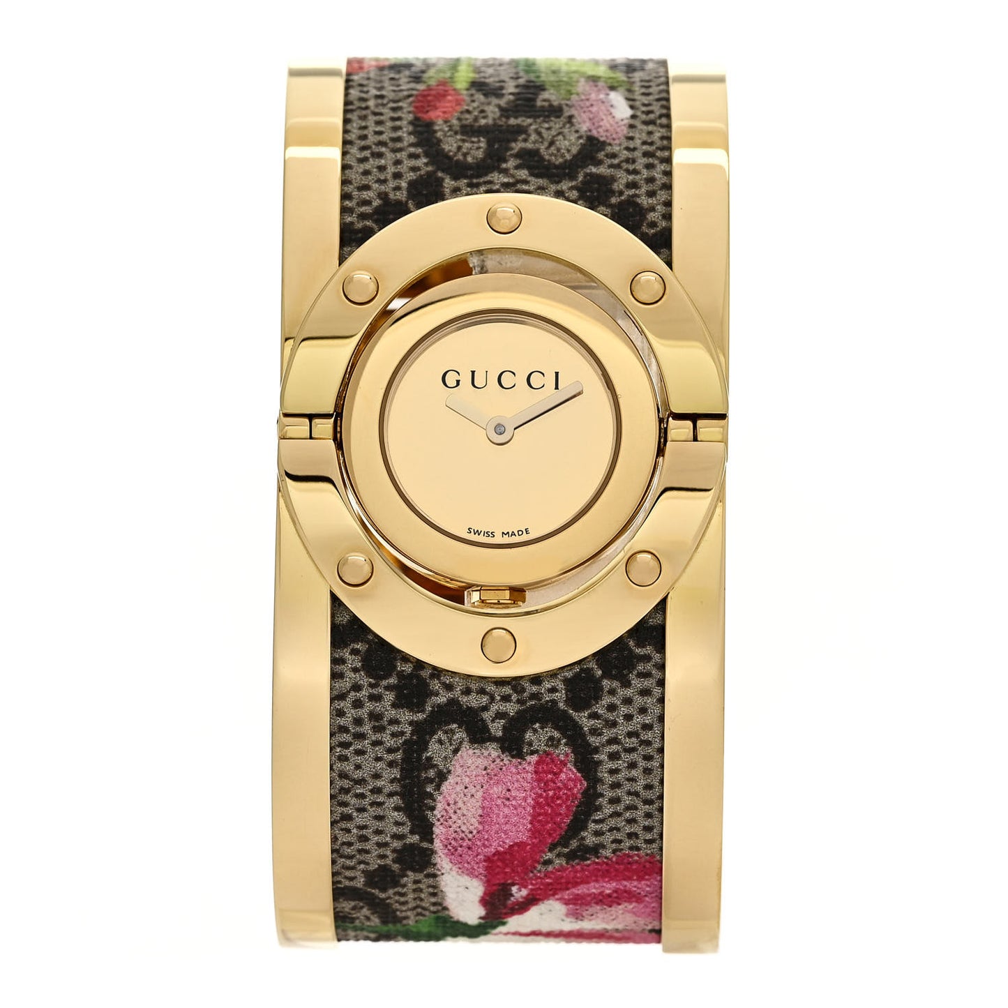 Stainless Steel Canvas 33mm Twirl GG Supreme Blooms Quartz Watch